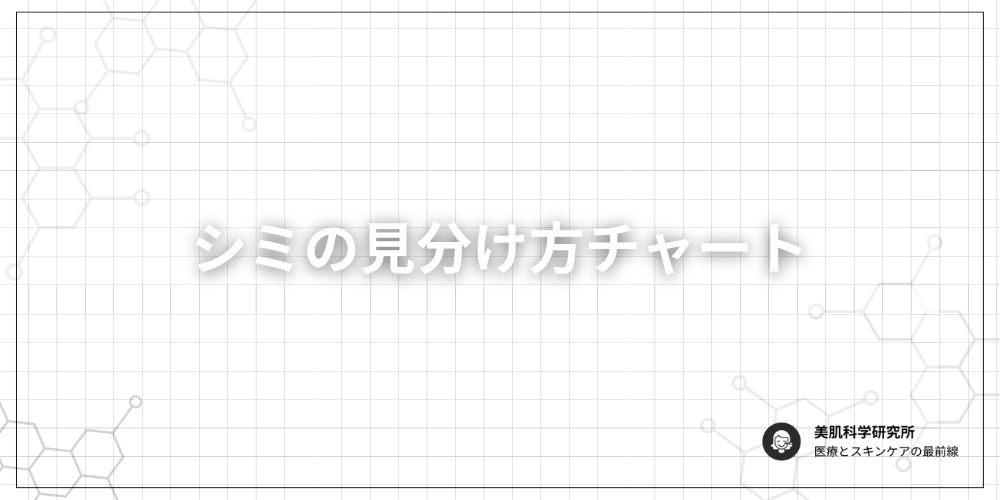 シミのセルフ診断チャート